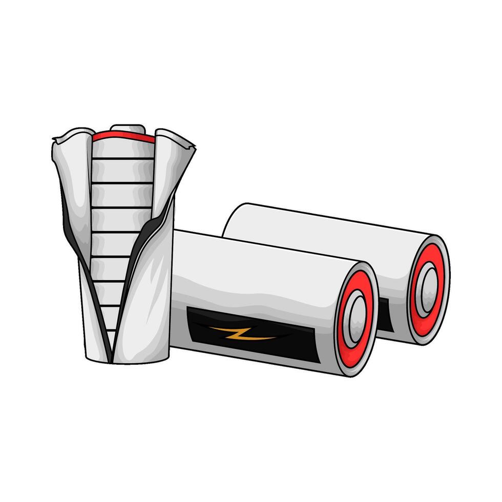 illustration of white battery vector