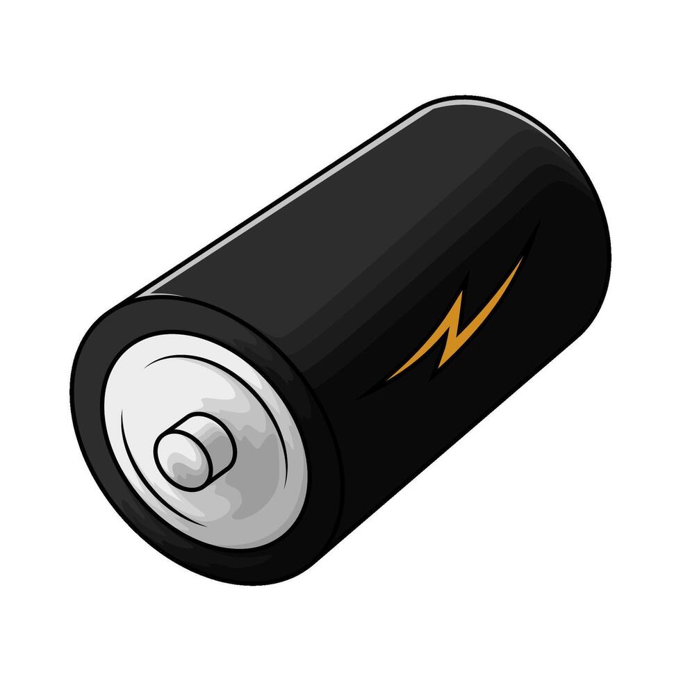 black battery illustration vector