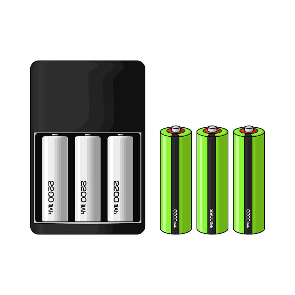 battery with spare battery vector