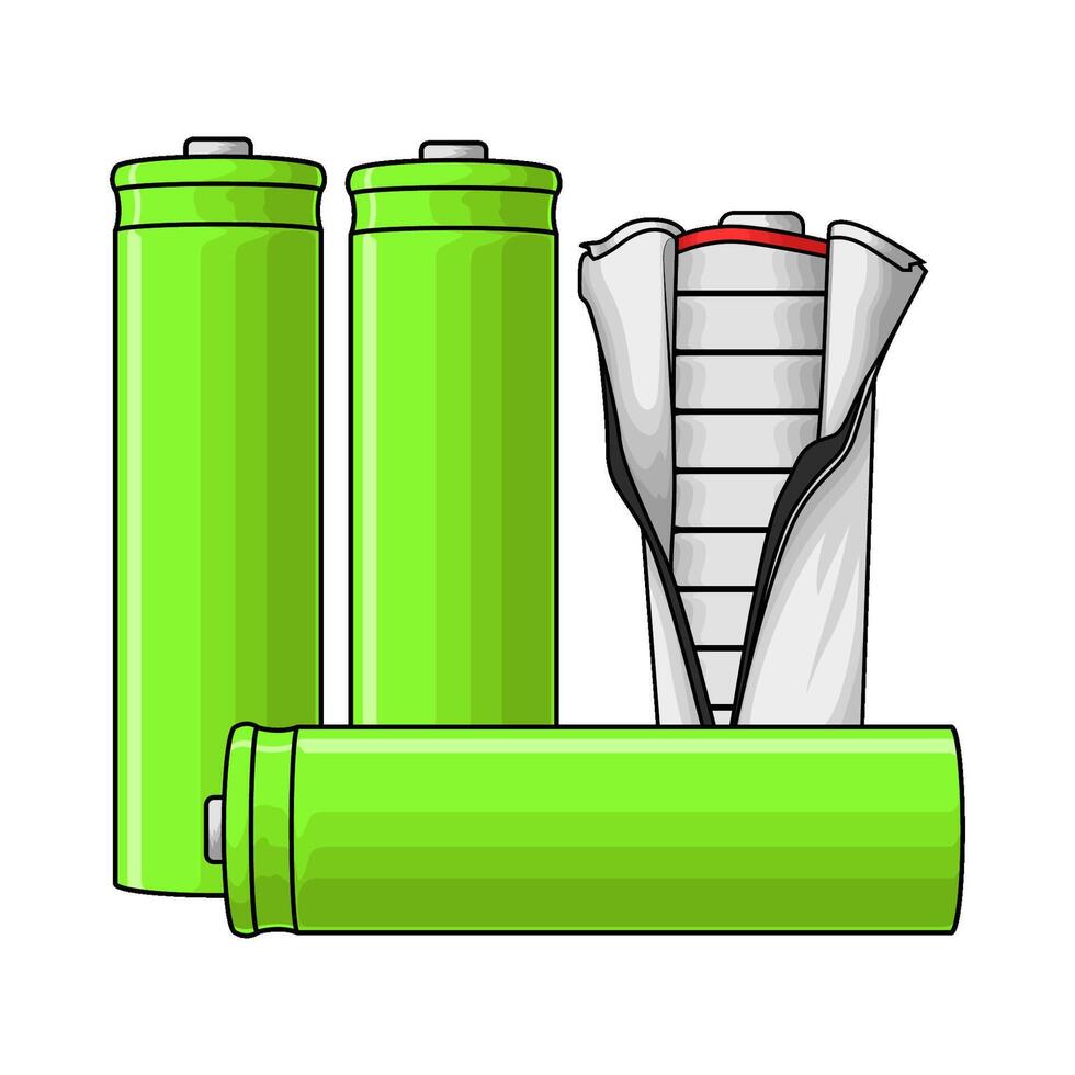green battery illustration vector