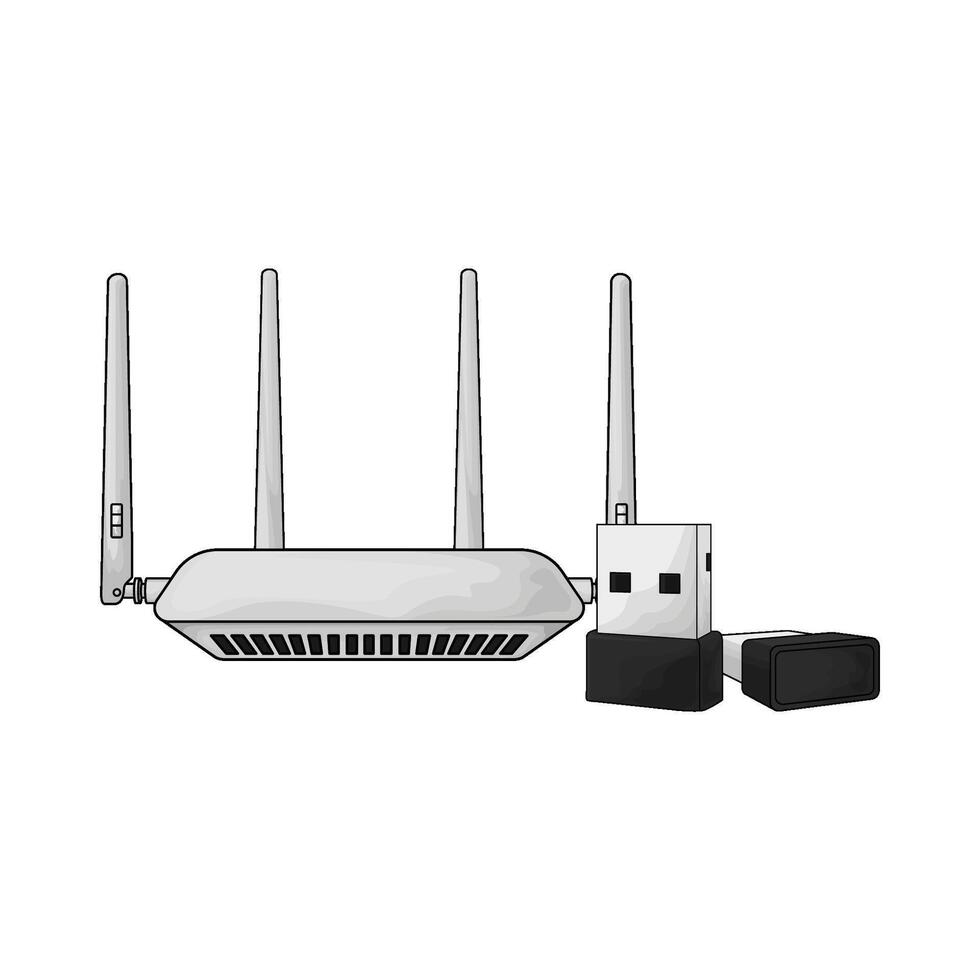 illustration of advanced wifi router vector