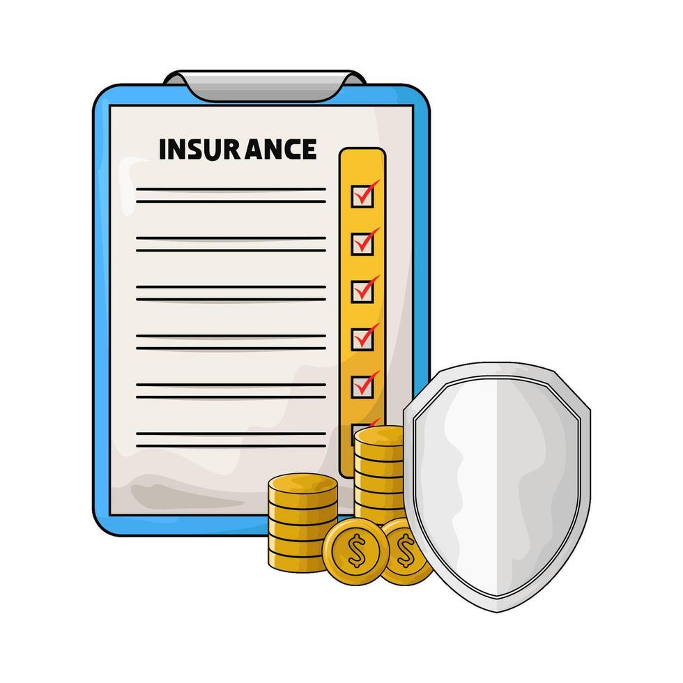 coin stacks with health insurance illustration vector