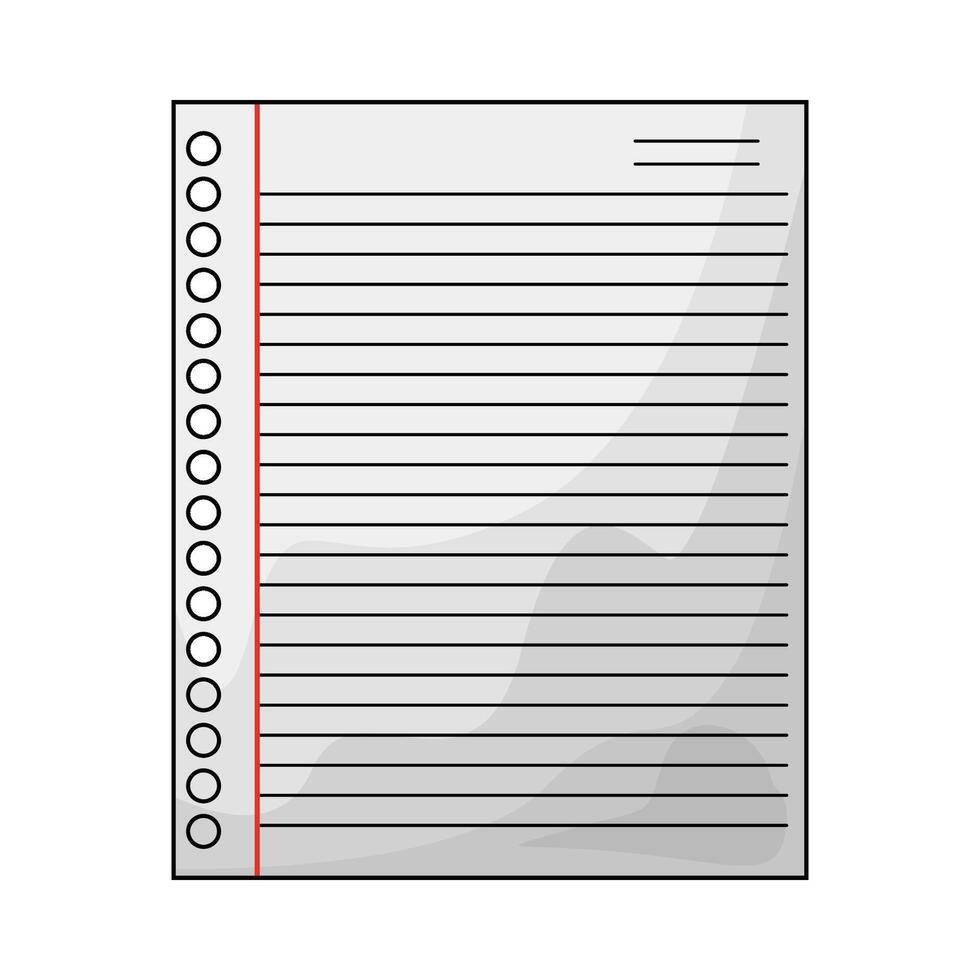 illustration of blank paper sheet vector