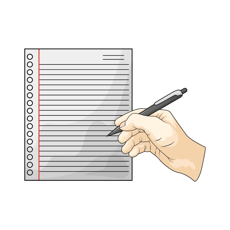writing on blank paper vector