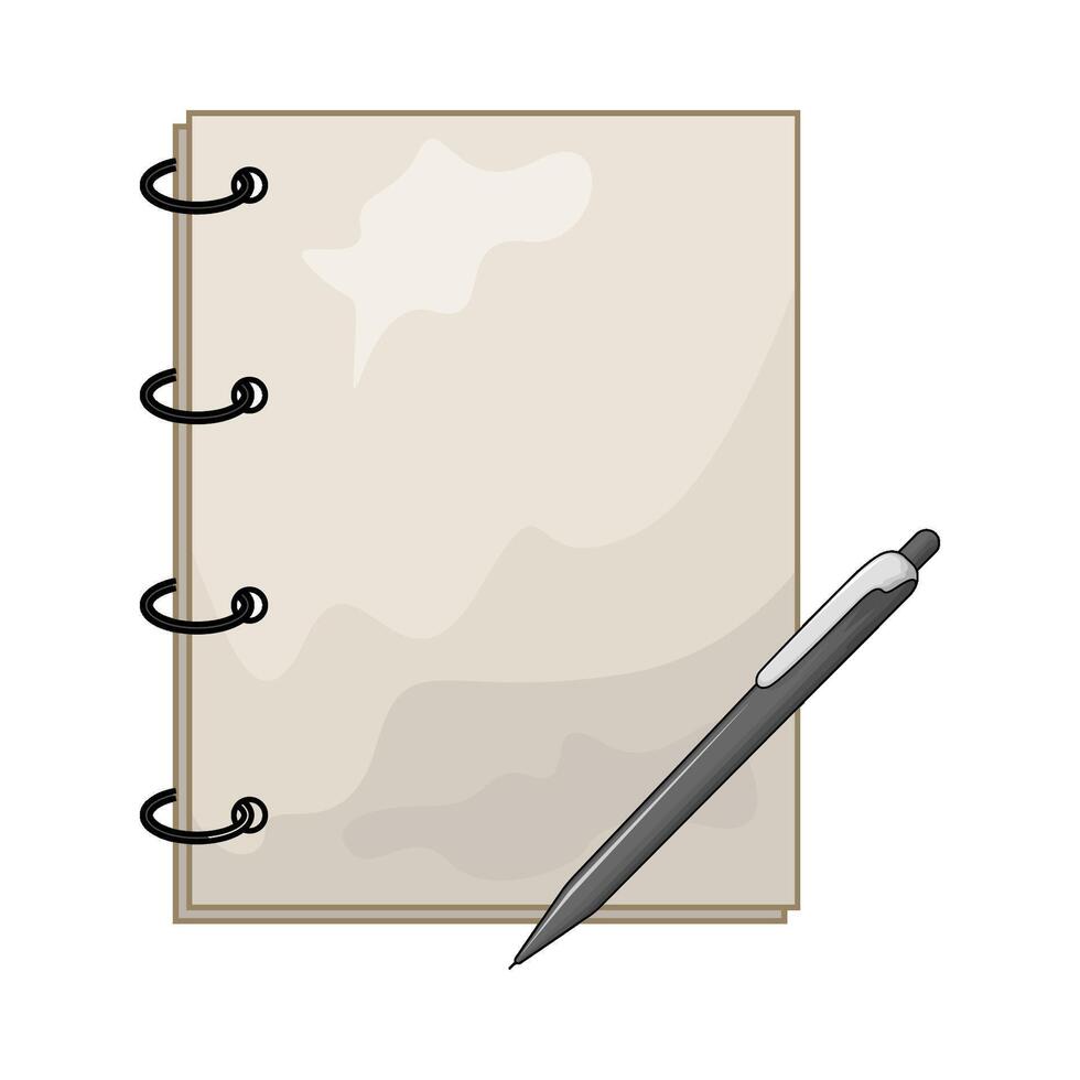 pen with notebook vector