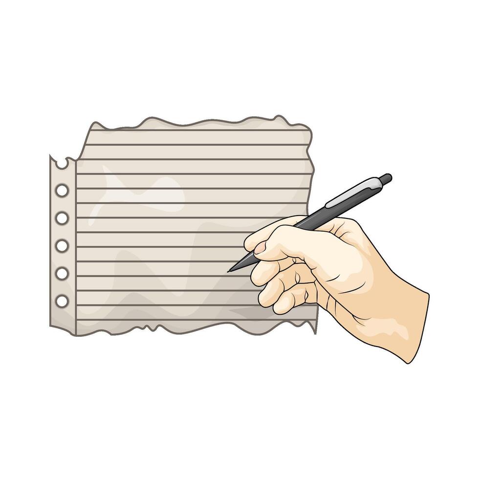 writing on ripped paper vector