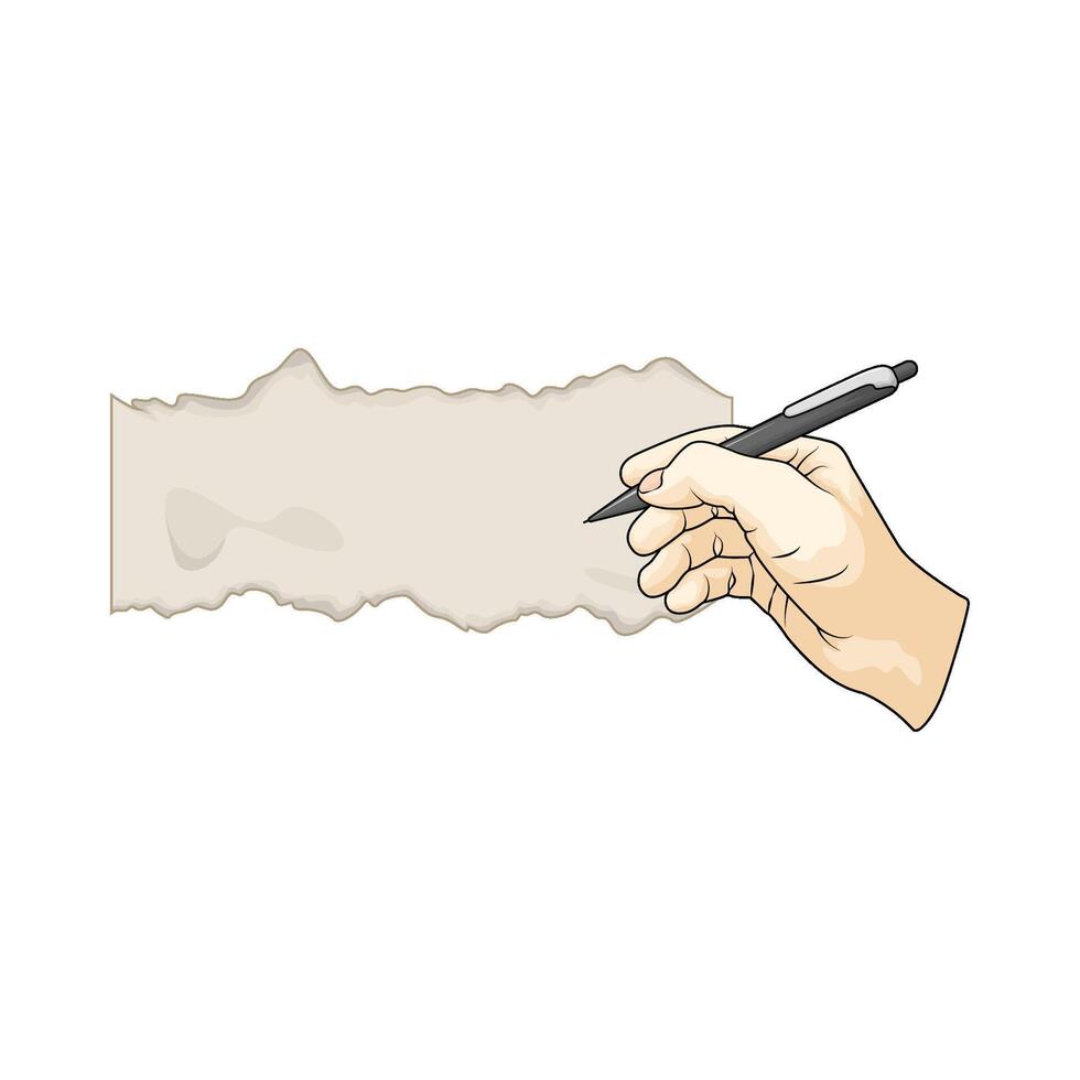 write on torn paper illustration vector
