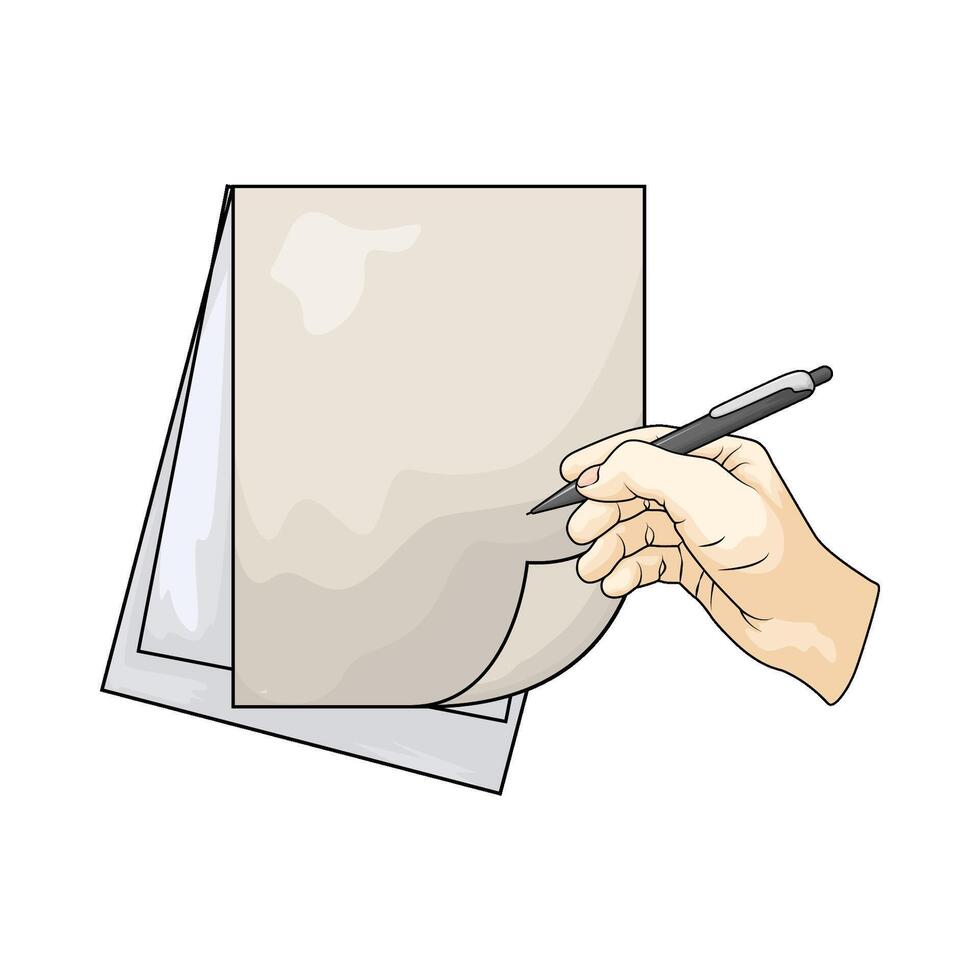 illustration of writing on notepad vector