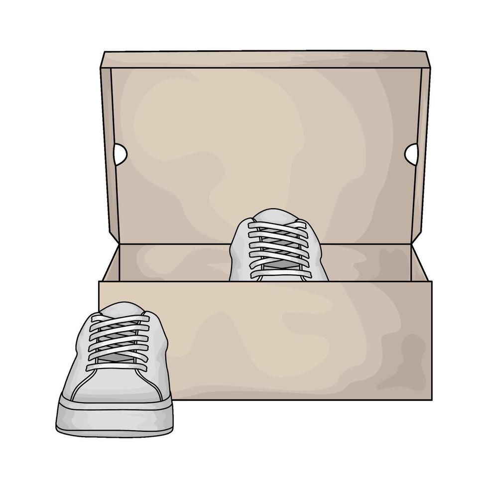 white shoes on the box vector