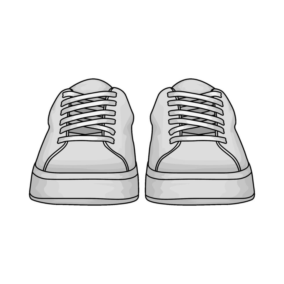 a pair of white shoes vector