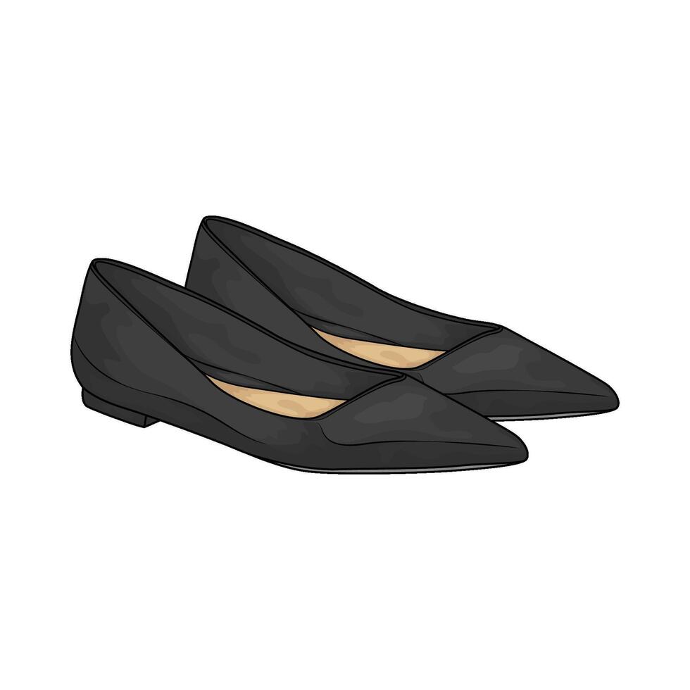 illustration of a flat shoes vector
