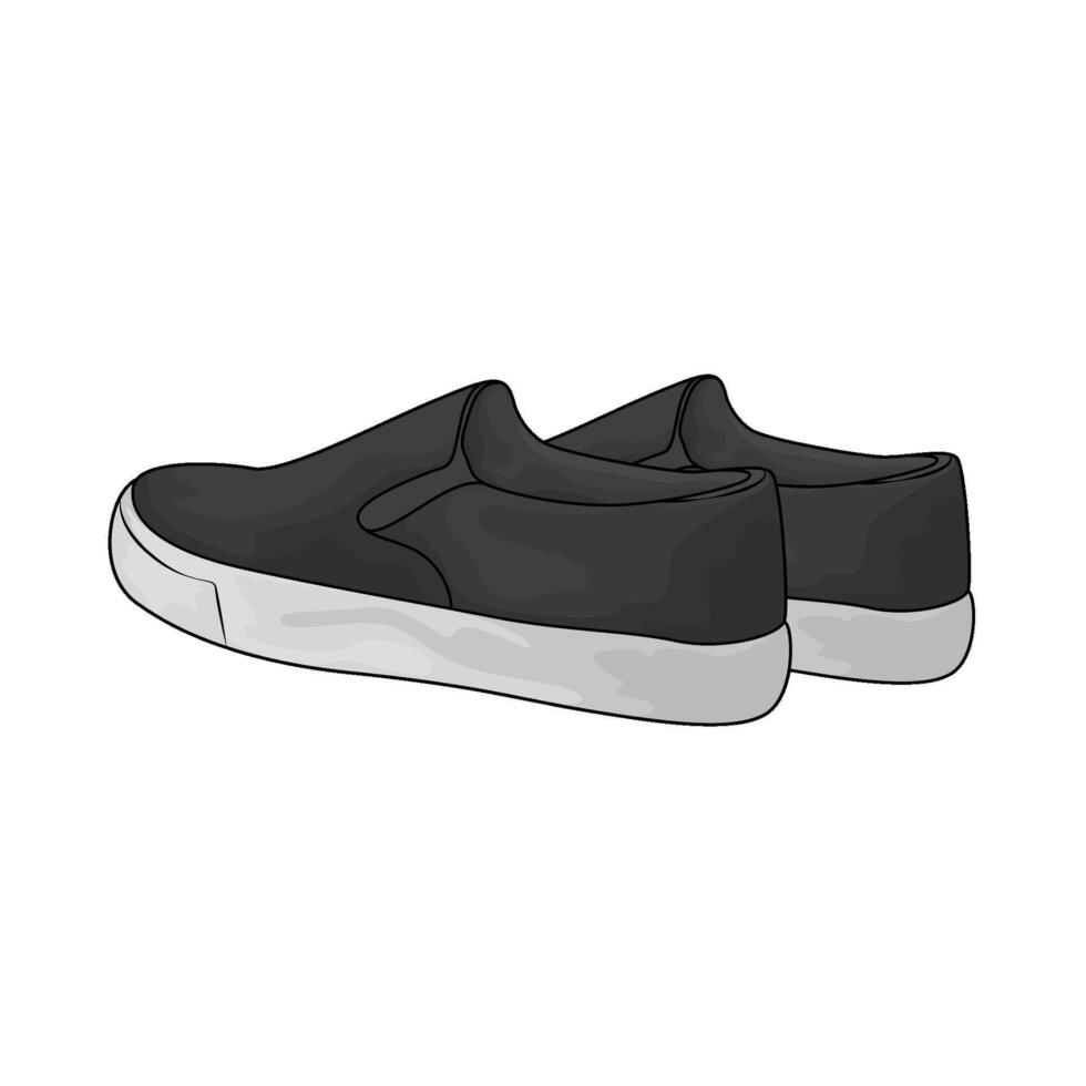 a pair of black shoes vector
