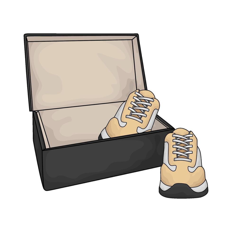 shoes and boxes vector