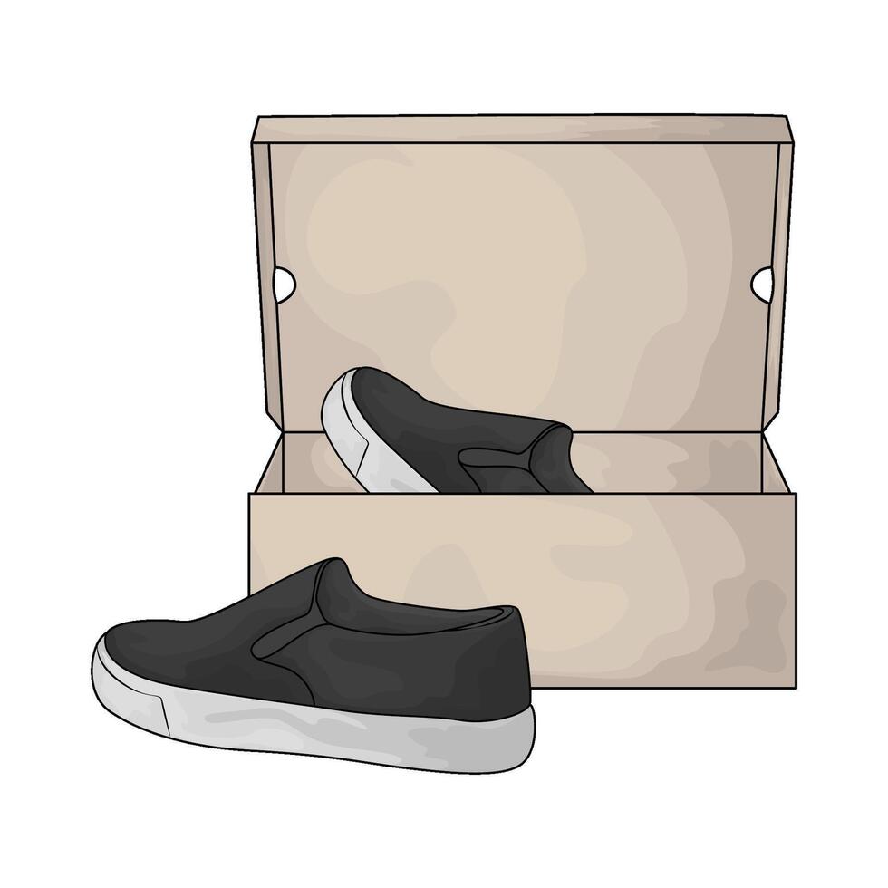 black shoes in box vector