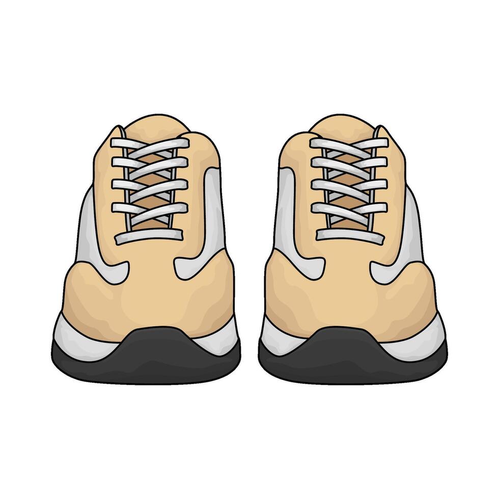 a pair of casual shoes vector