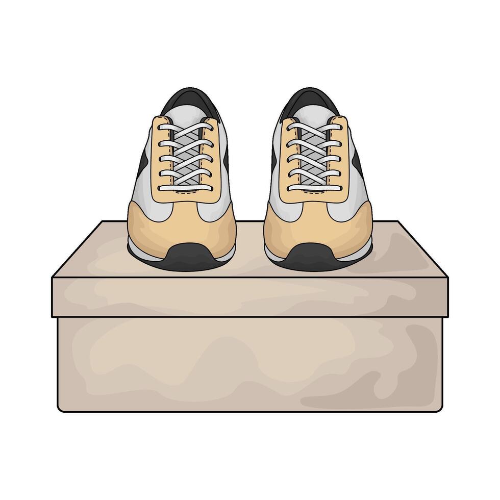 the shoes are on the box vector