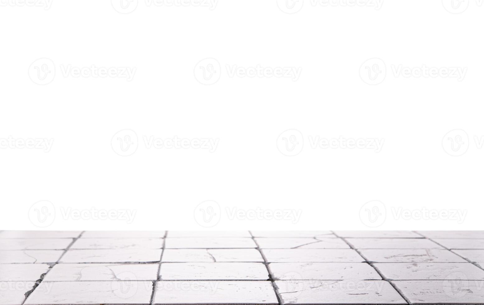 A white tile floor with a white background photo