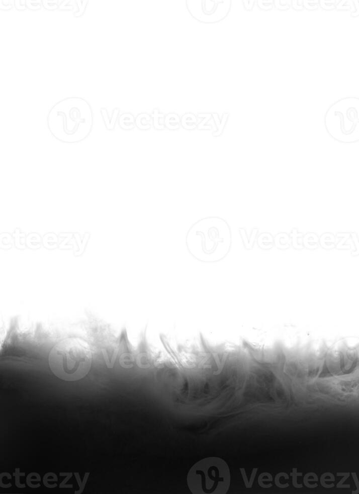 Black ink on a white background isolated background. photo
