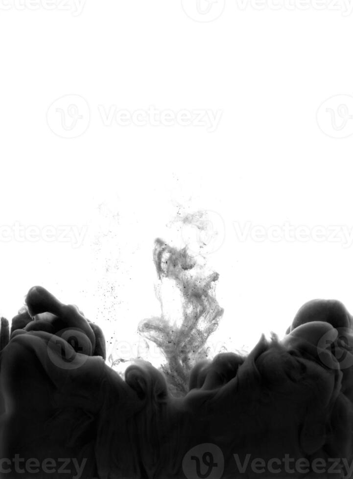 Black ink on an isolated white. Abstract texture photo