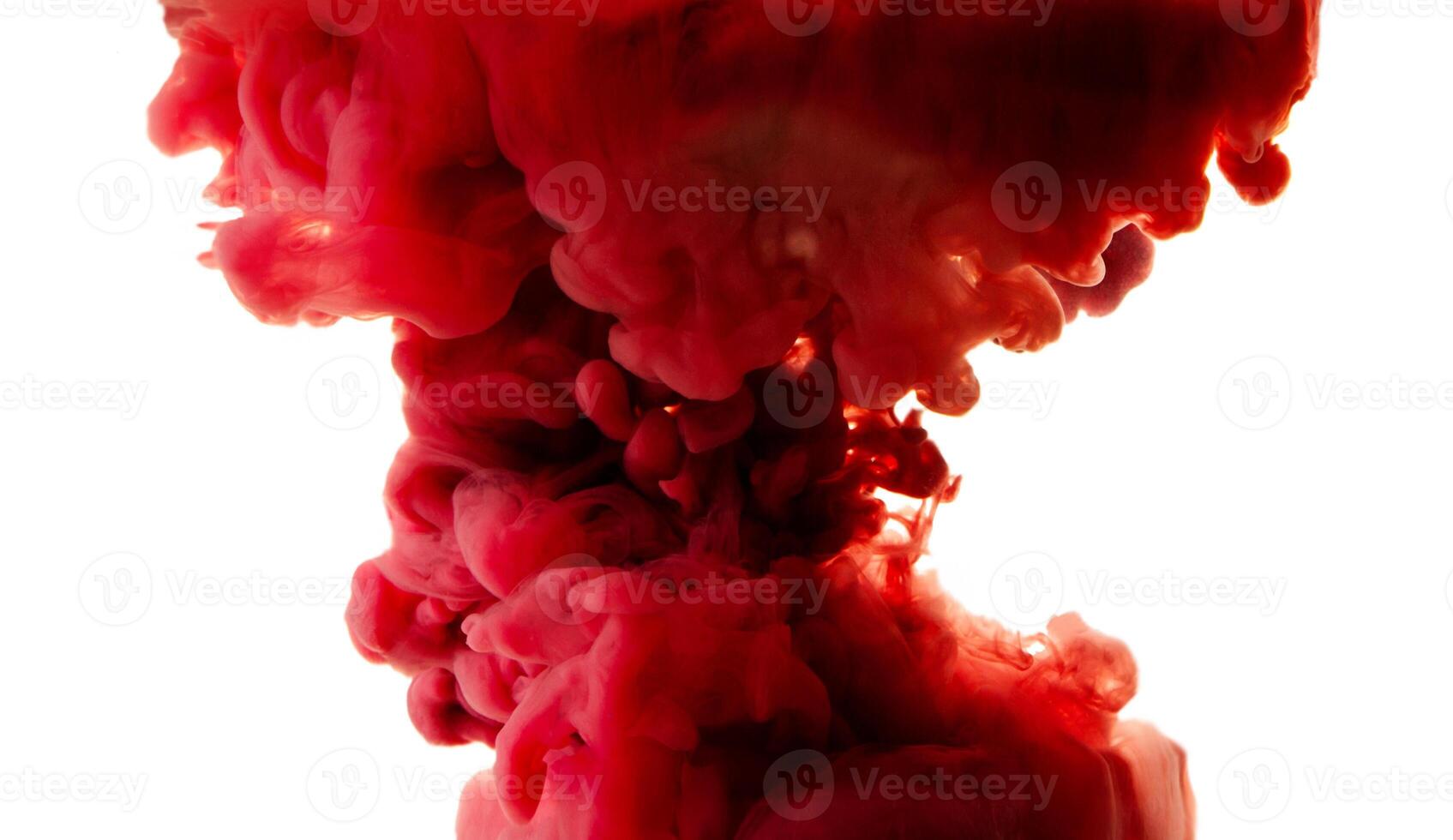 Red abstract background. Spilled paint photo