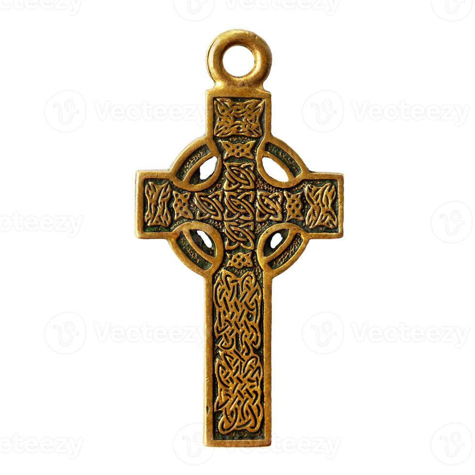 Celtic cross isolated on white background photo