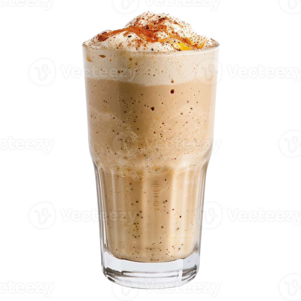 A coffee drink with cinnamon and cream png