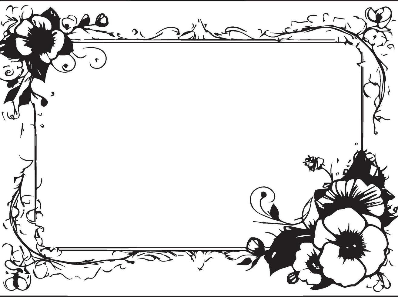 Nice Silhouette Border Design vector
