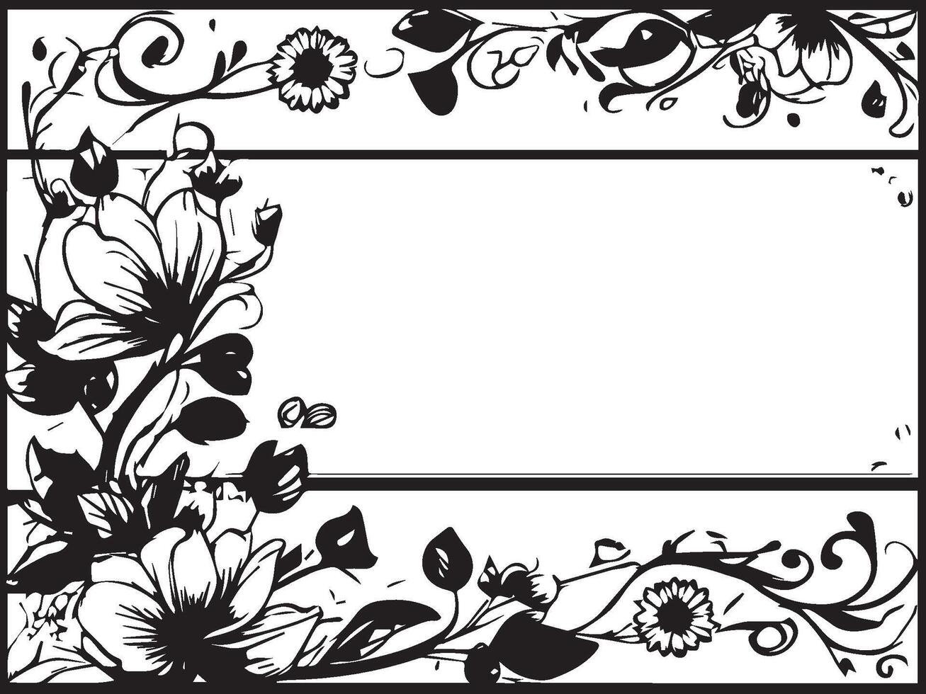 Border silhouette design vector