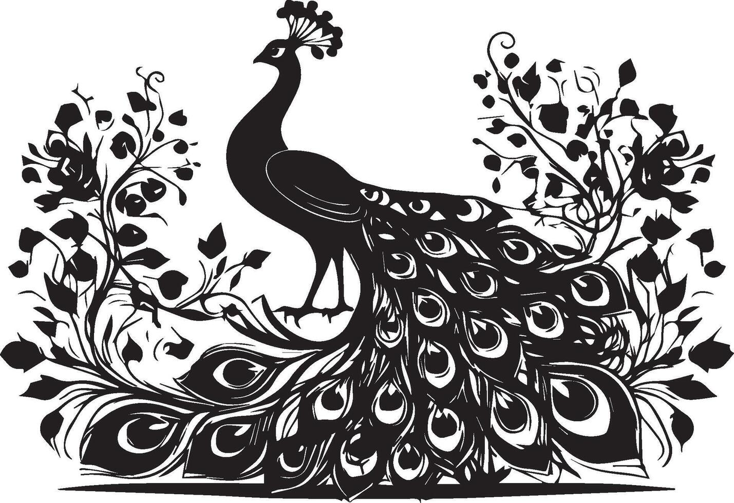 Beautifull Peacock Set vector