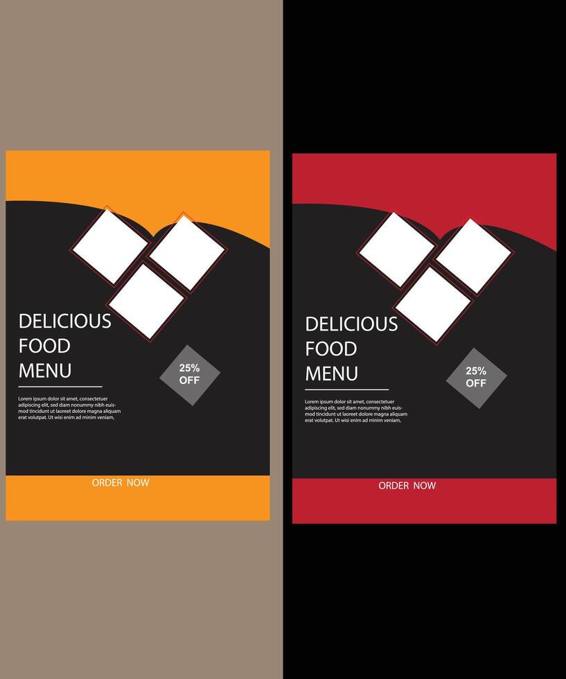 modern Restaurant fast food menu flyer design vector