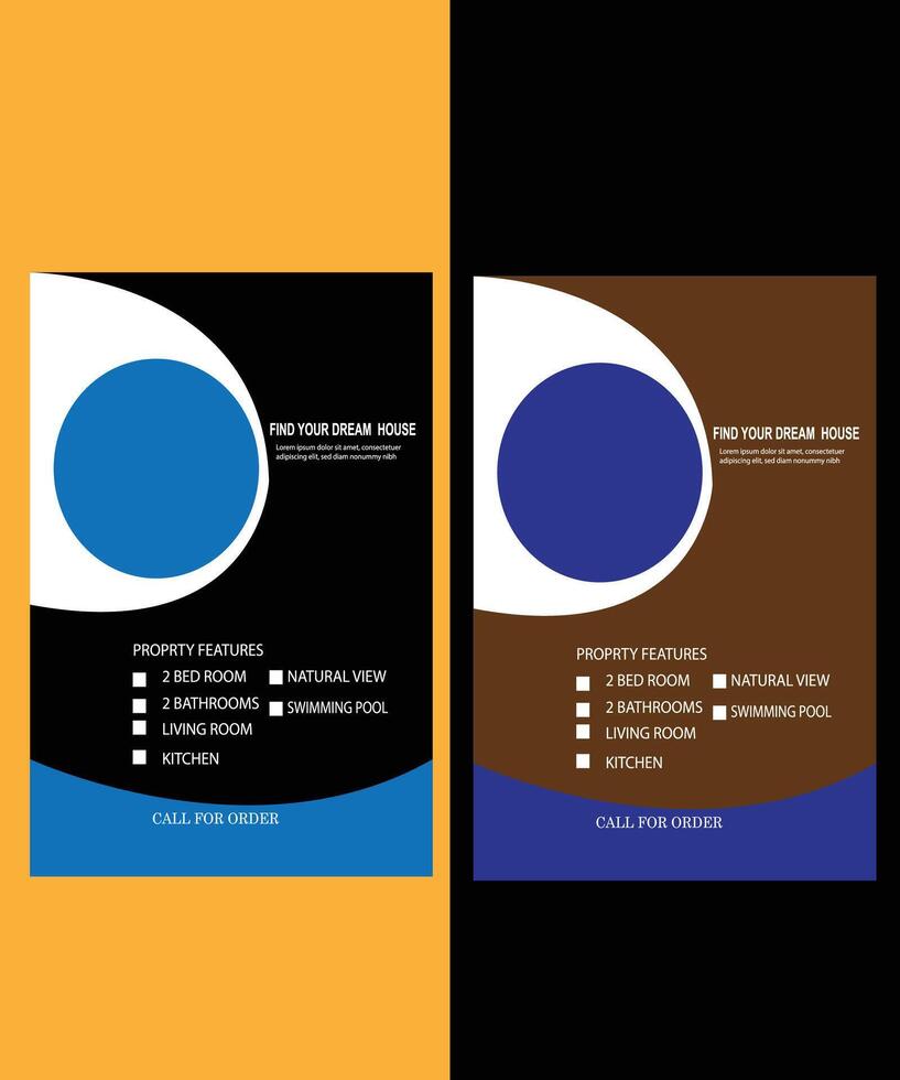Modern home for sale flyer design vector