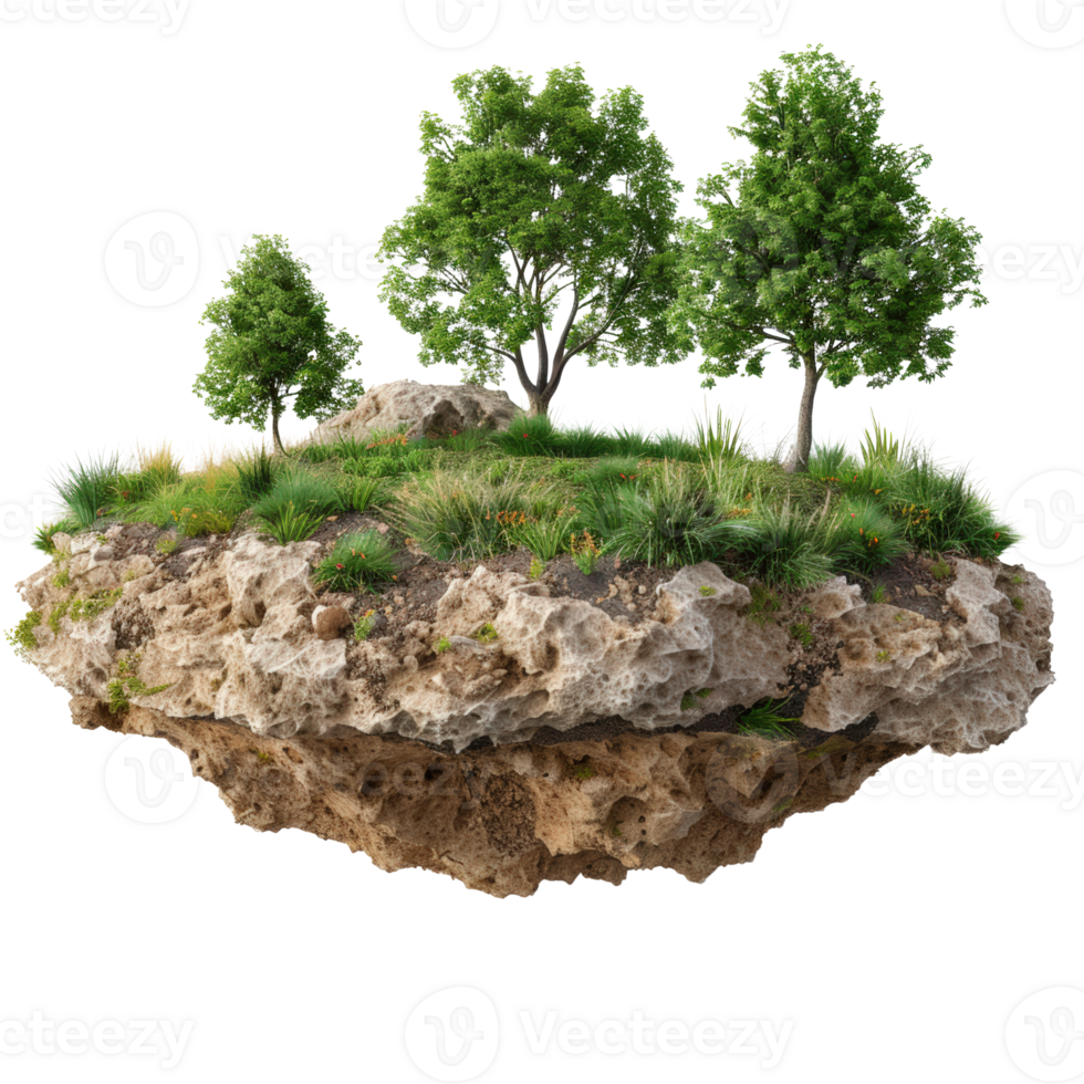 An island with trees and grass on it png