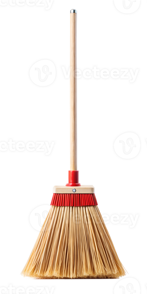 broom with wooden handle png