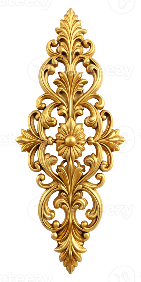 golden baroque ornament png