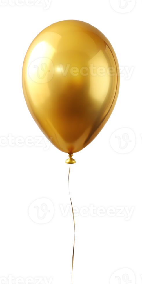 single golden balloon png