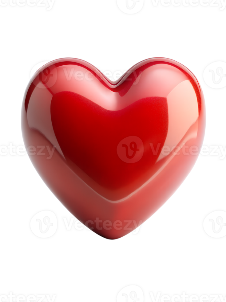 glossy red heart png