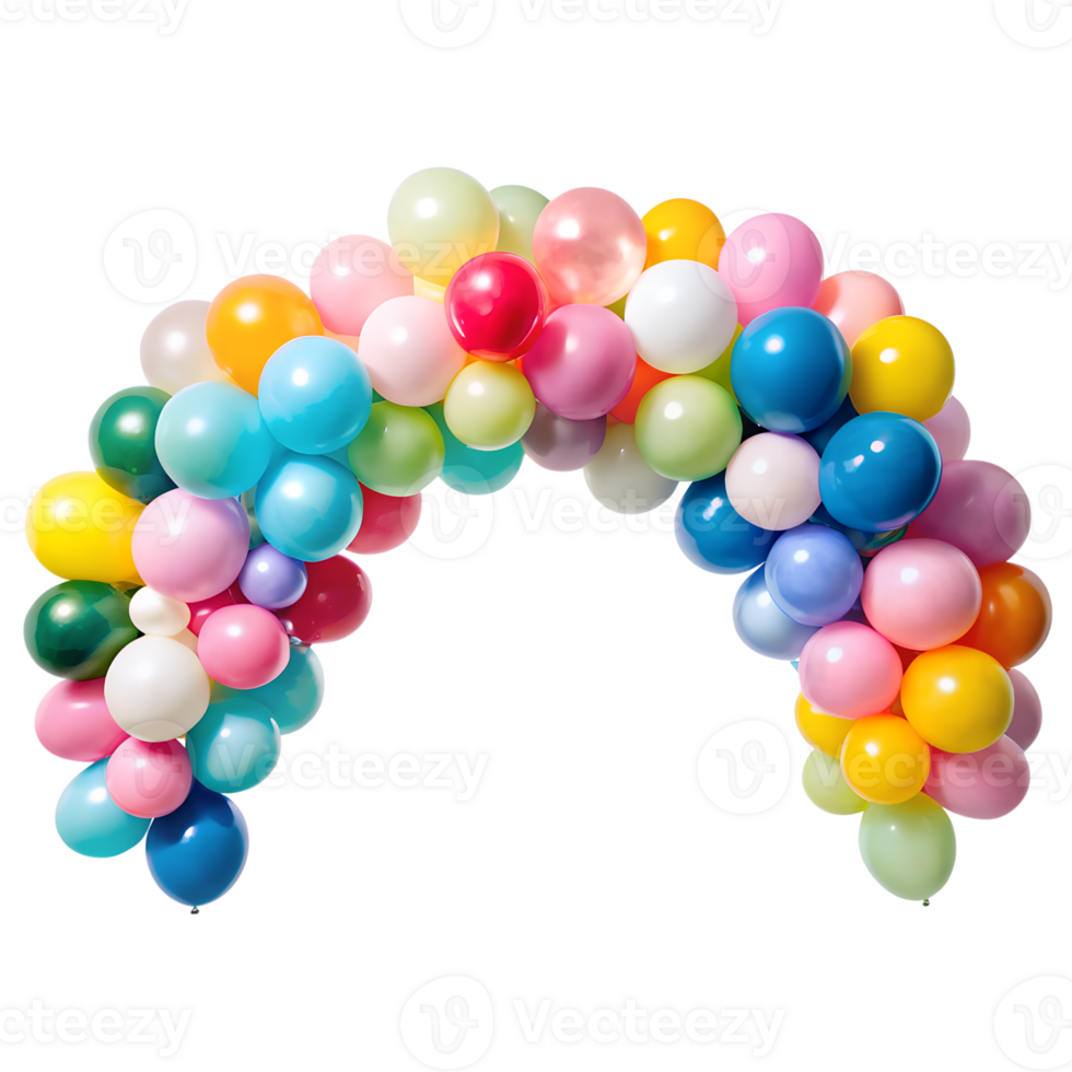colorful balloons arch png
