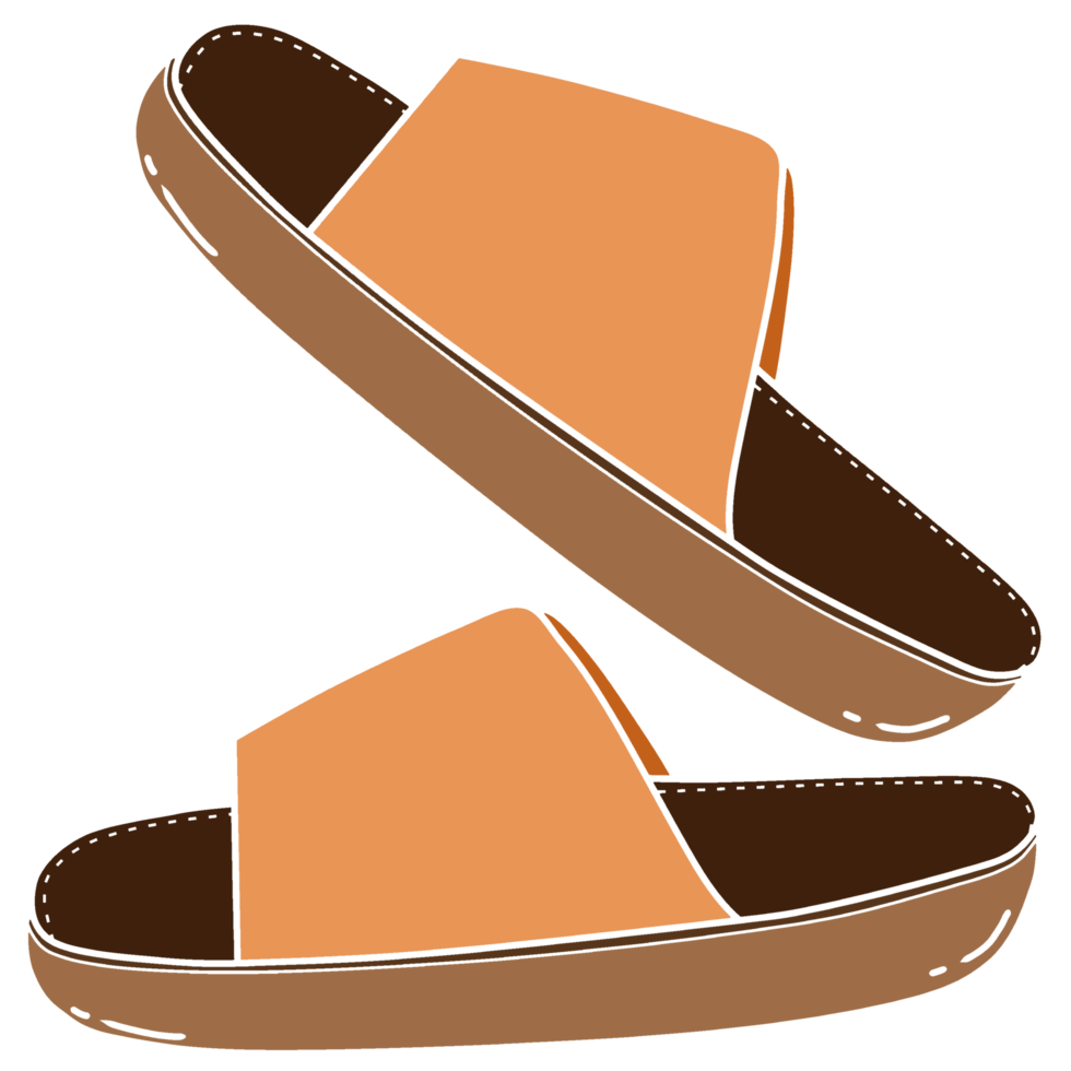 brown leather slippers png
