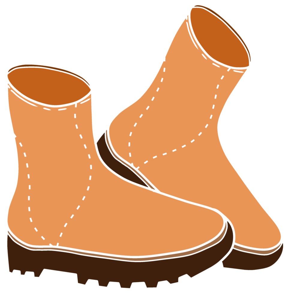 brown leather boots png
