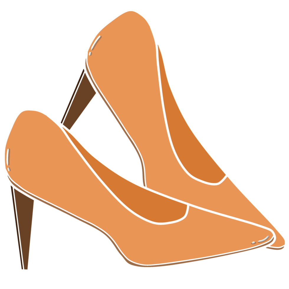 brown leather woman shoe png