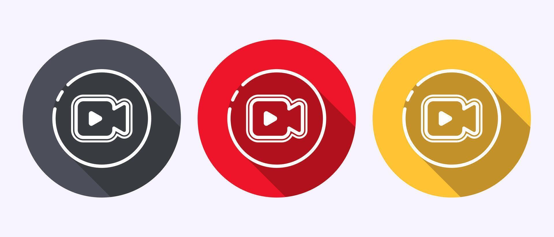 icon design. camera icon, camera sign in shadow button design vector