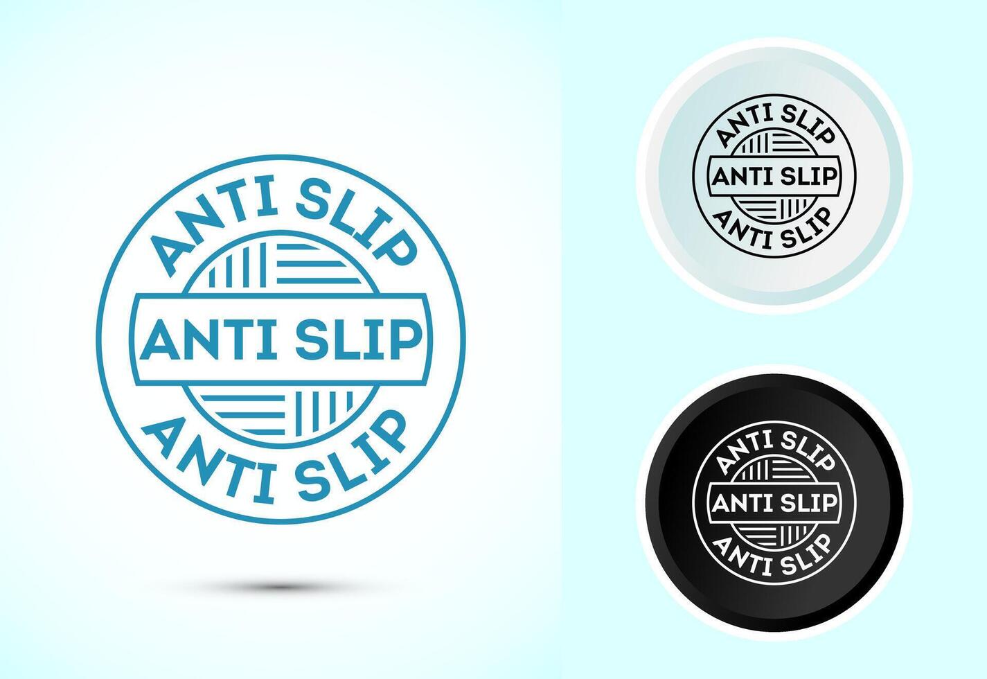 Anti slip icon design. Slip prevention sign symbol in color black and white vector