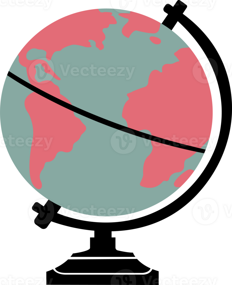 A globe with a line through it png