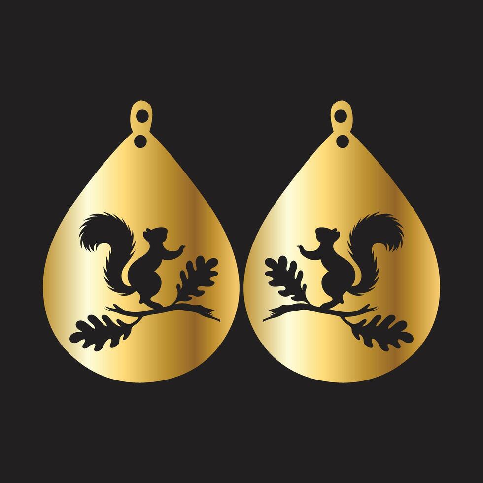 Forest Animal Earrings vector