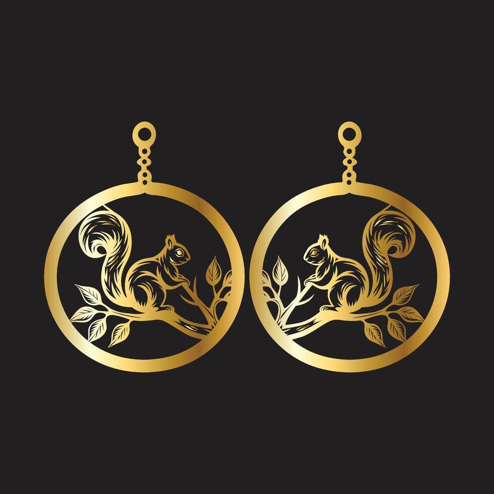 Nature Inspired Earrings vector