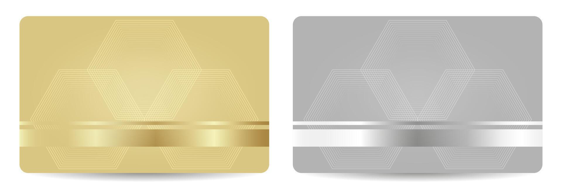 Set of two vip cards with abstract geometric pattern vector