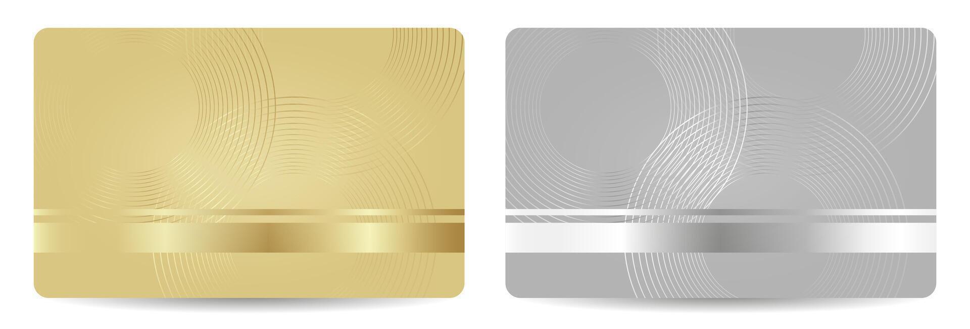 Set of two vip cards with abstract spiral circles vector
