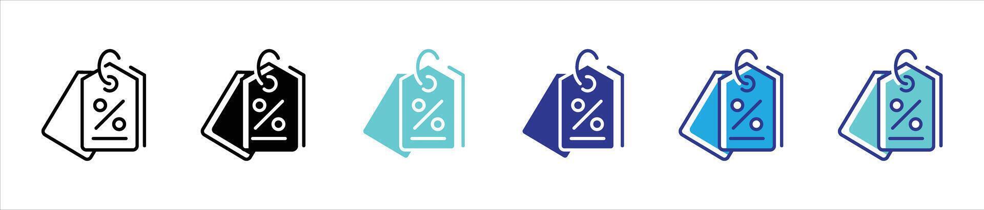 shopping tag icon set. discount tag, discount promotion, label price tag icon for app and web vector