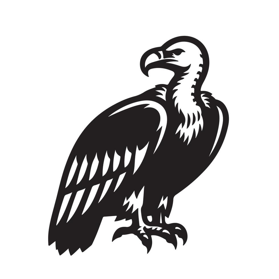 Vulture silhouette illustration vector