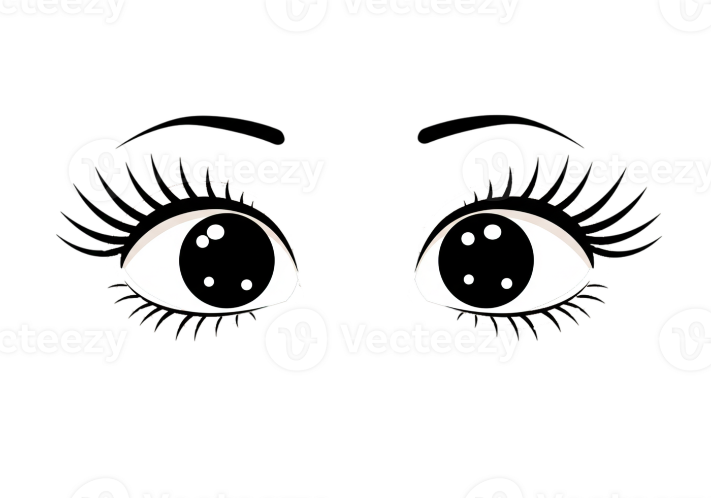 Eyes Staring in Darkness Graphic Illustration png
